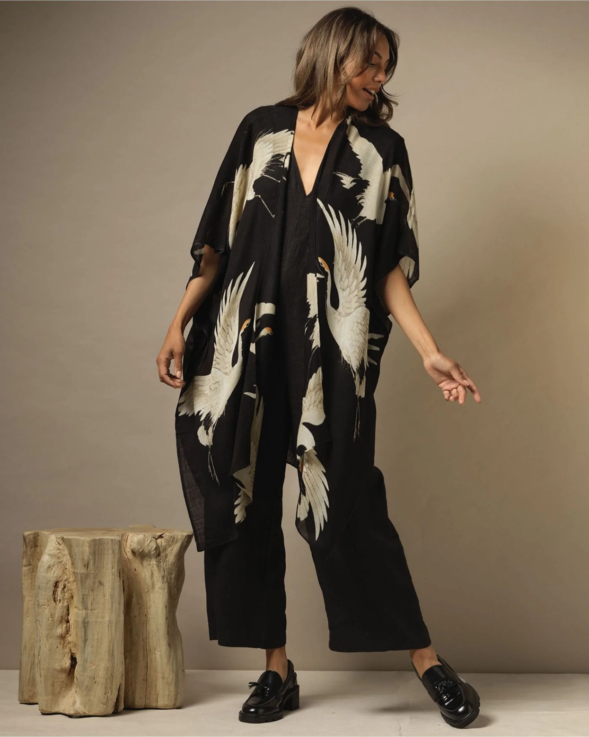 Stork Black Wool Throwover - Image 3