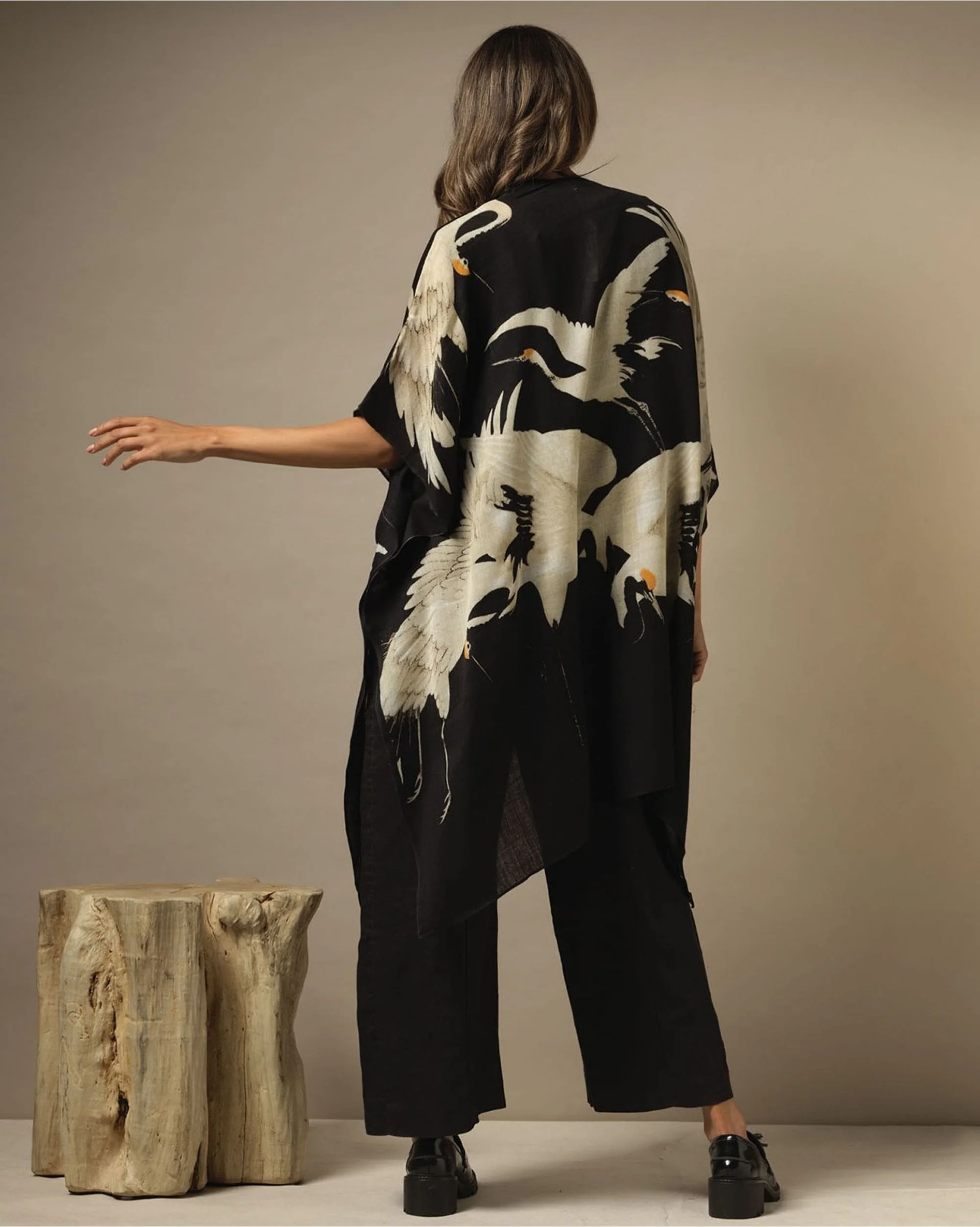 Stork Black Wool Throwover - Image 5
