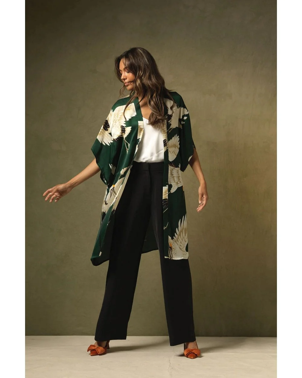 Stork Forest Midi Kimono