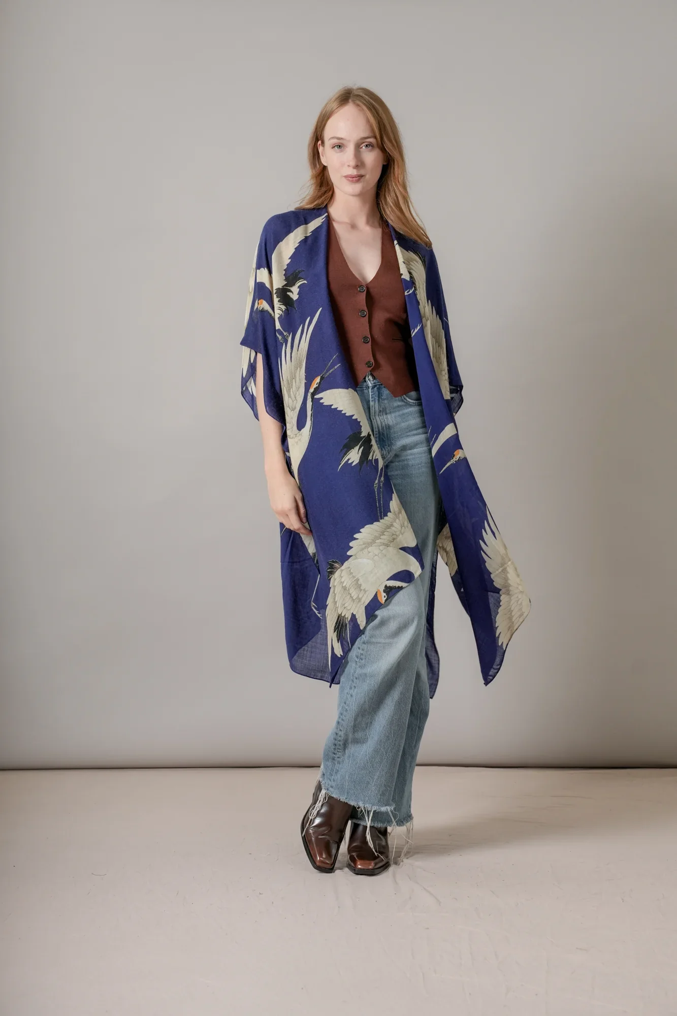 Stork Royal Blue Wool Throwover - Image 3