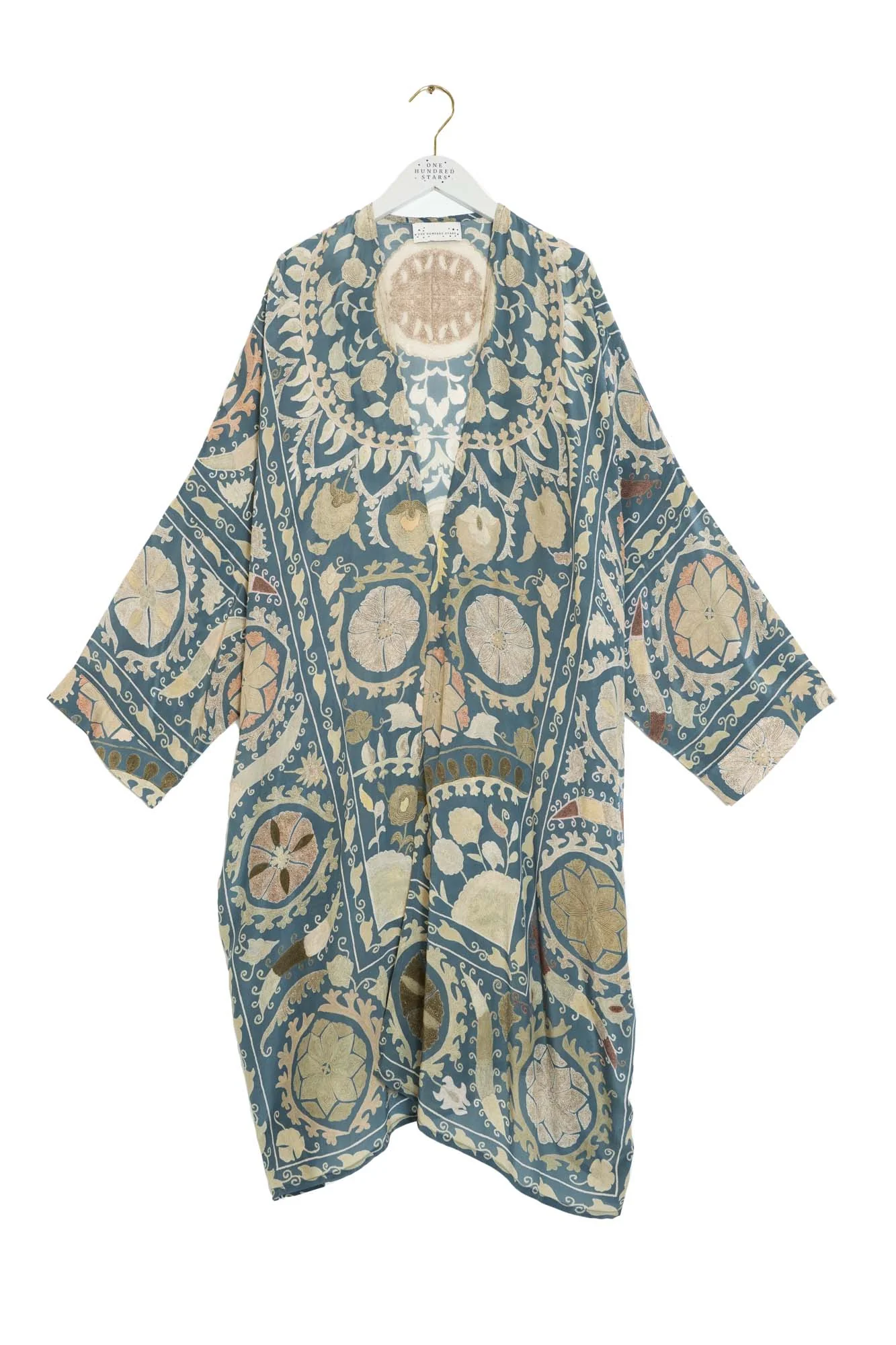 Susani Blue Grande Kimono - Image 10