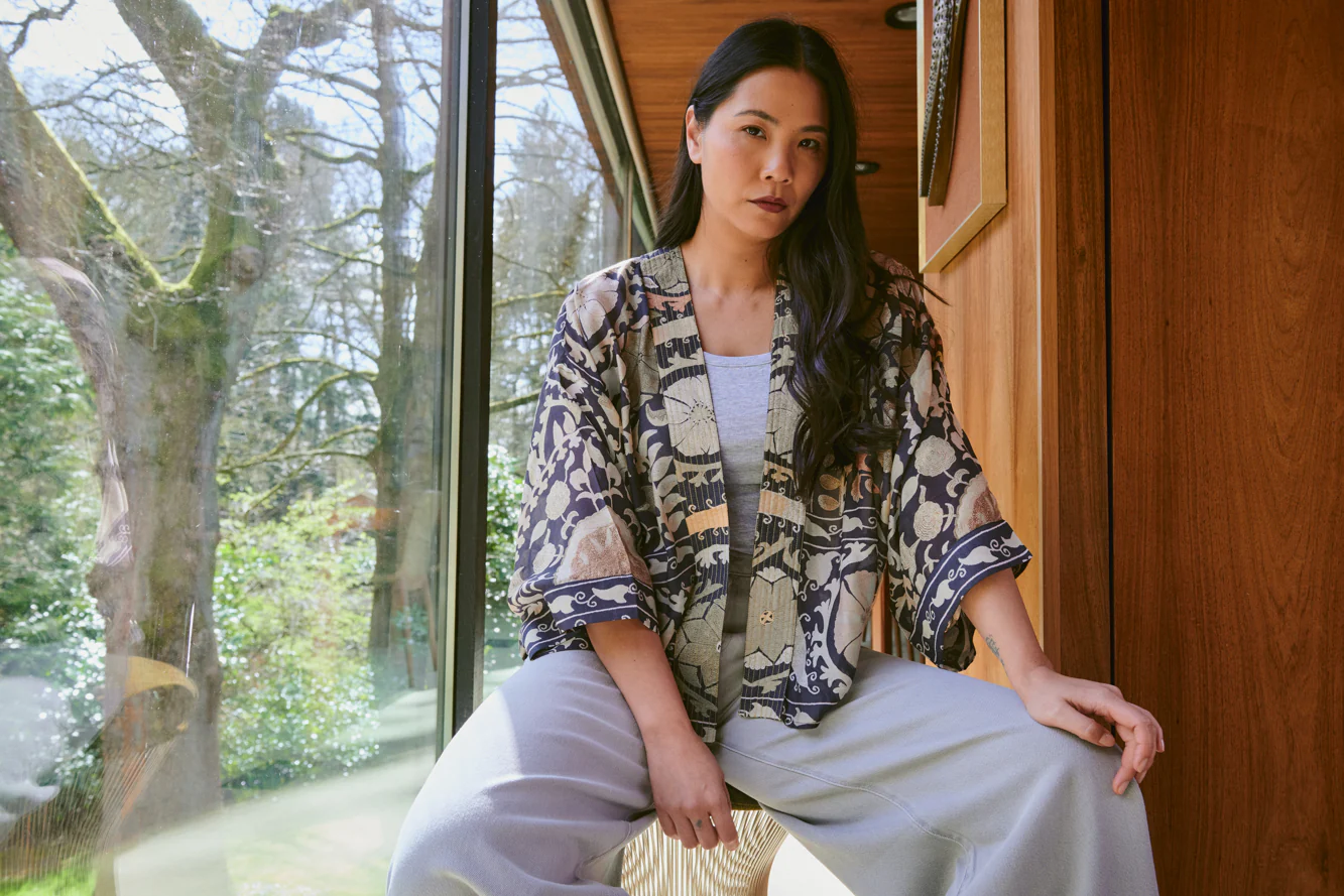 Susani Charcoal Kimono - Image 3