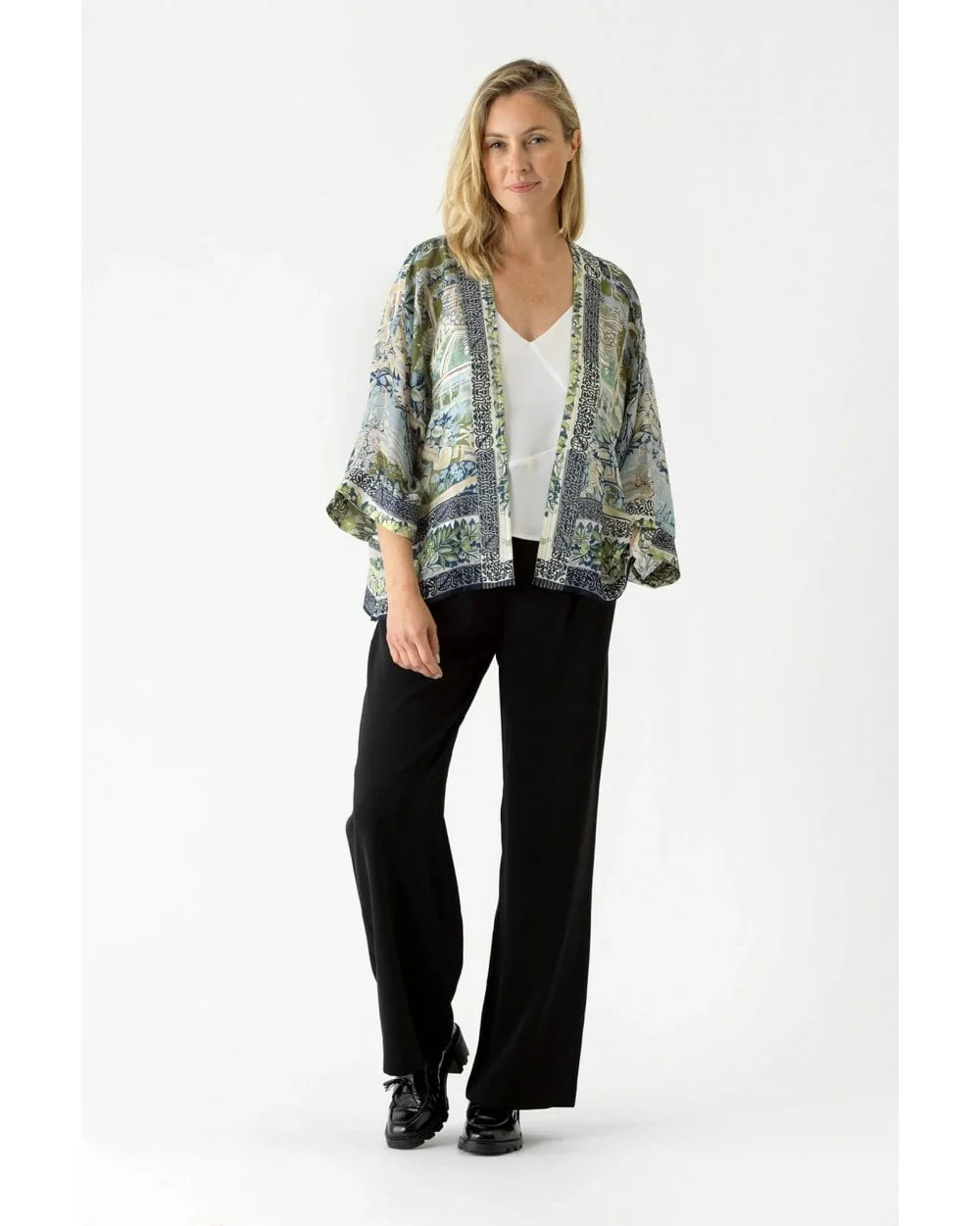 Tapestry Sea Blue Kimono