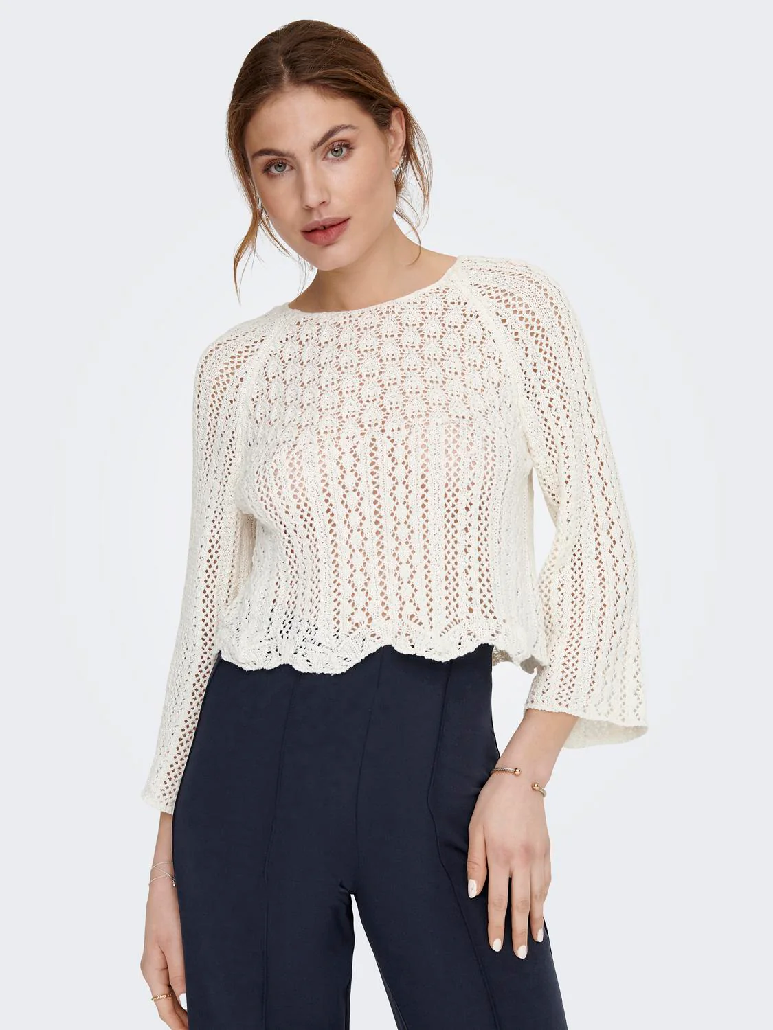 Cropped Knitted Pullover