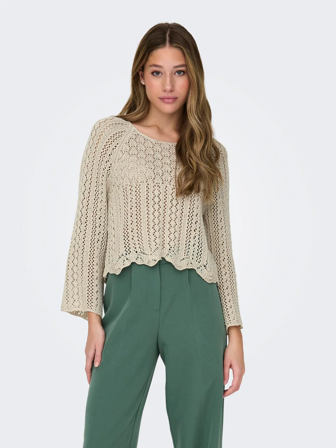 Cropped Knitted Pullover - Image 13