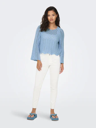 Cropped Knitted Pullover - Image 16