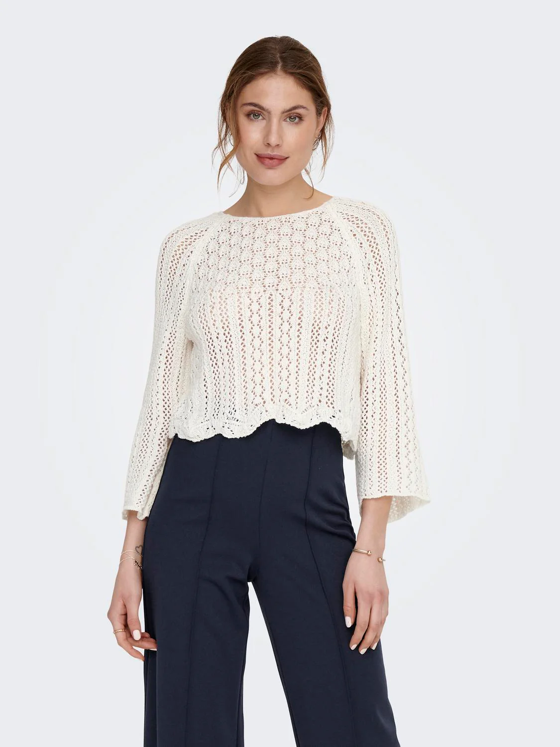Cropped Knitted Pullover - Image 2