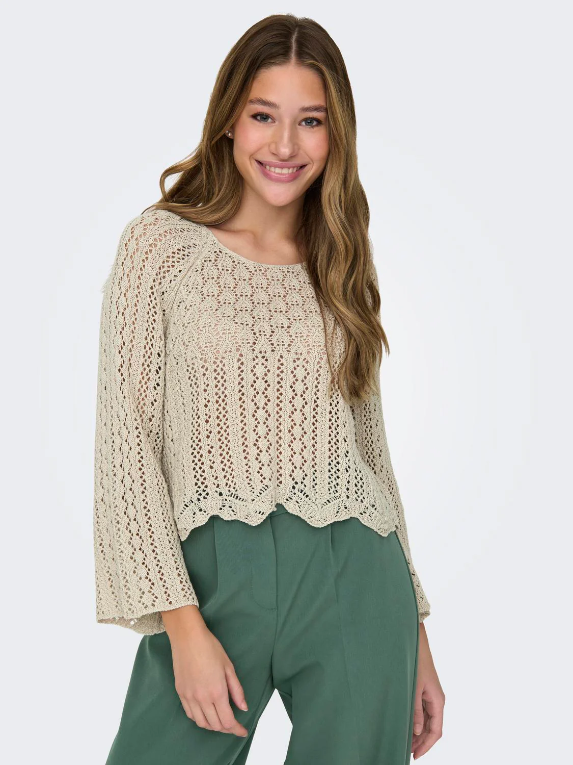 Cropped Knitted Pullover - Image 8