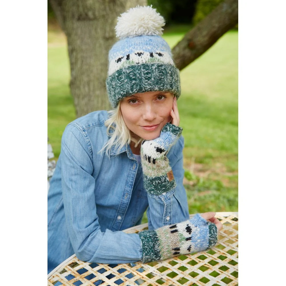 Hazy Sheep Sherpa Fleece Bobble Beanie - Image 2