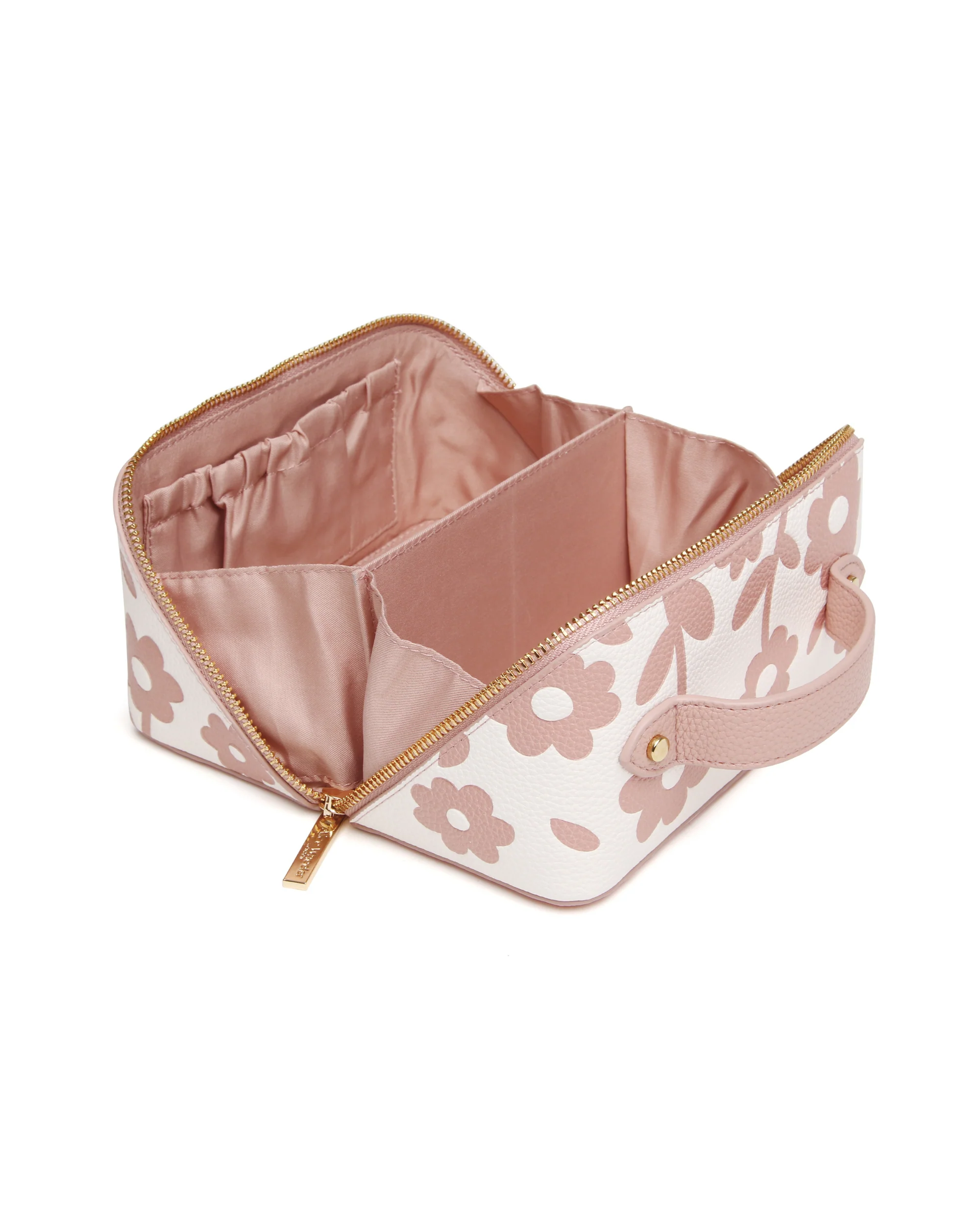 Pink - Floral Mini Train Case - Image 2