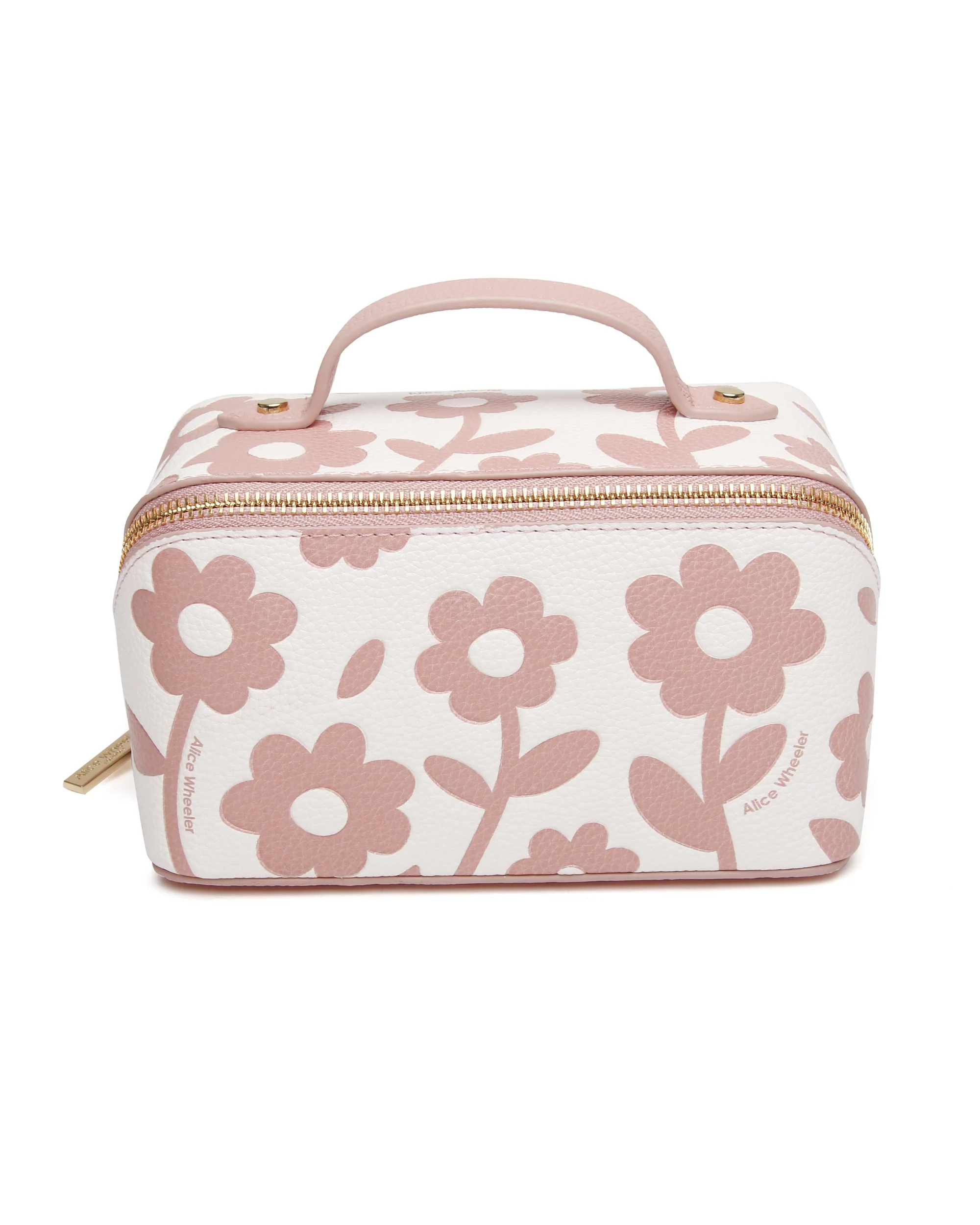 Pink - Floral Mini Train Case - Image 3