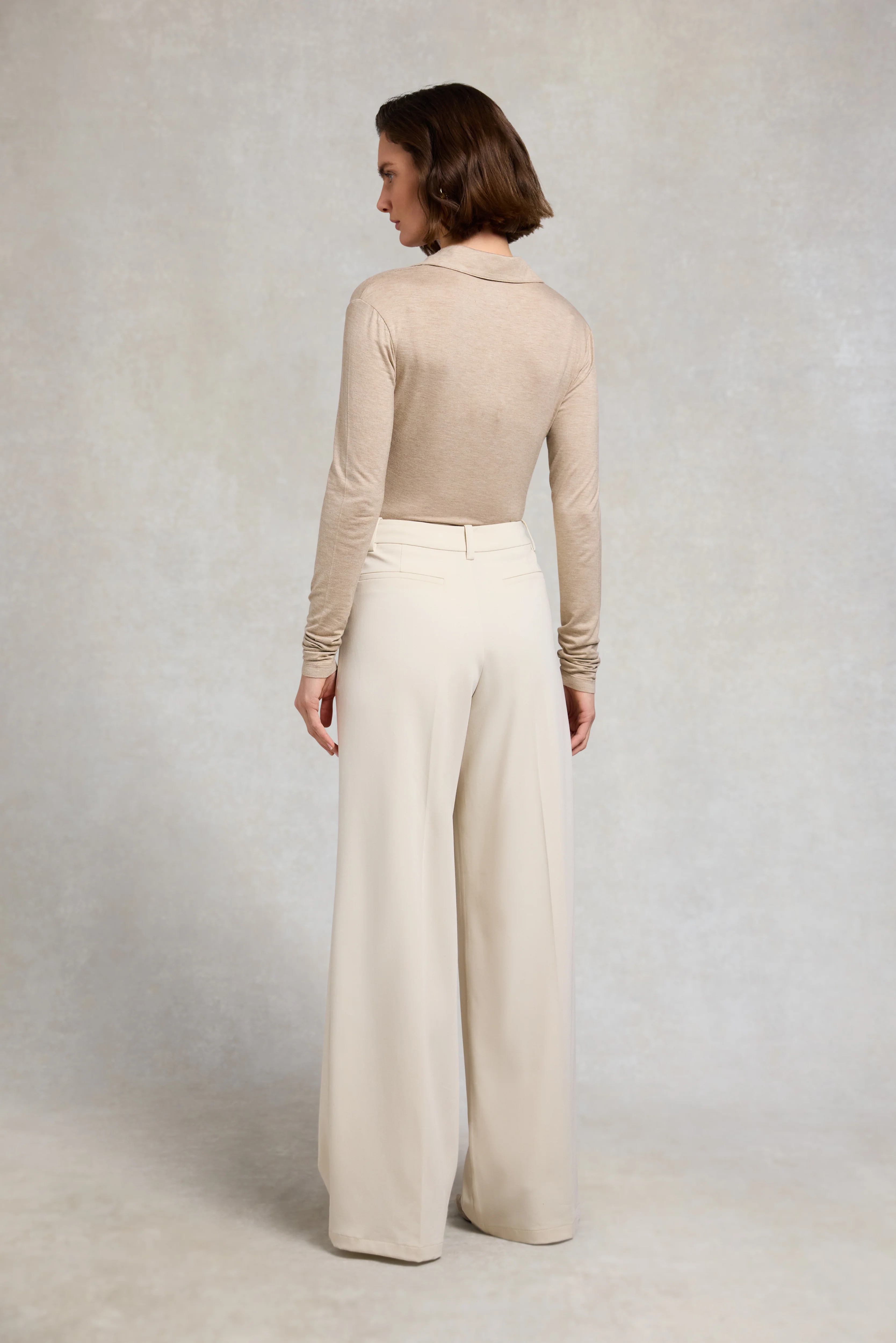 Pleated Wide Leg Trouser - Image 3