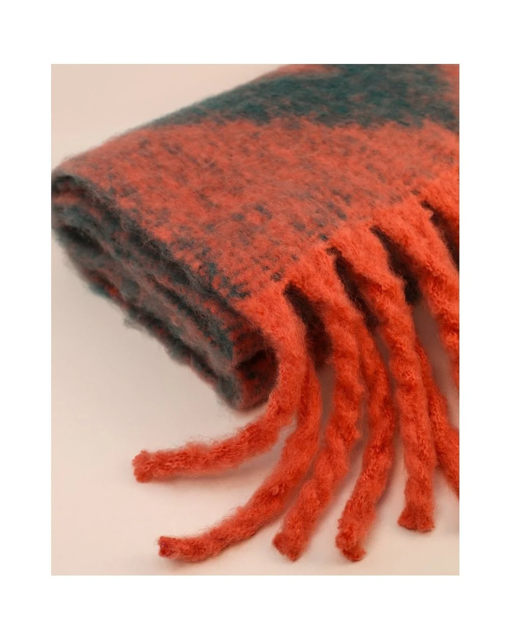 Ciara Cosy Coral Chevron Scarf - Image 2