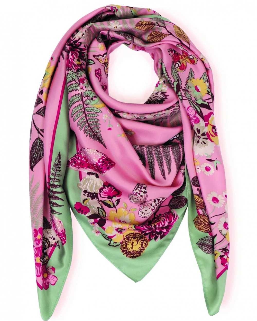 Floral Hedgehog Satin Square - Image 2