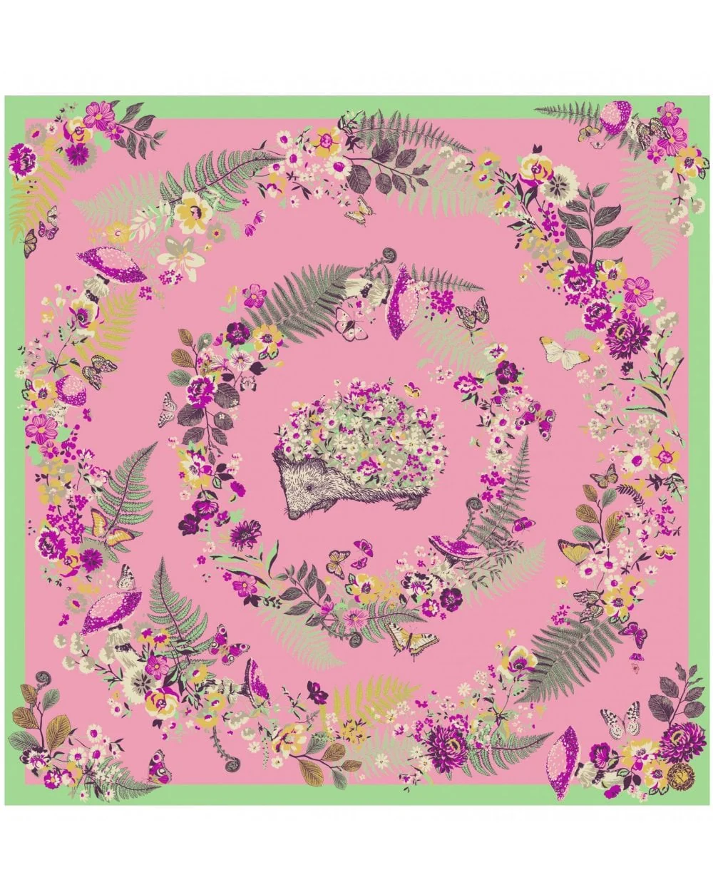 Floral Hedgehog Satin Square - Image 3
