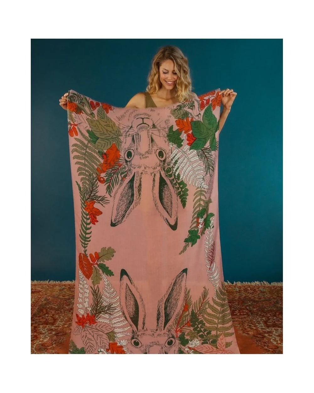 Happy Hare Print Scarf - Image 3