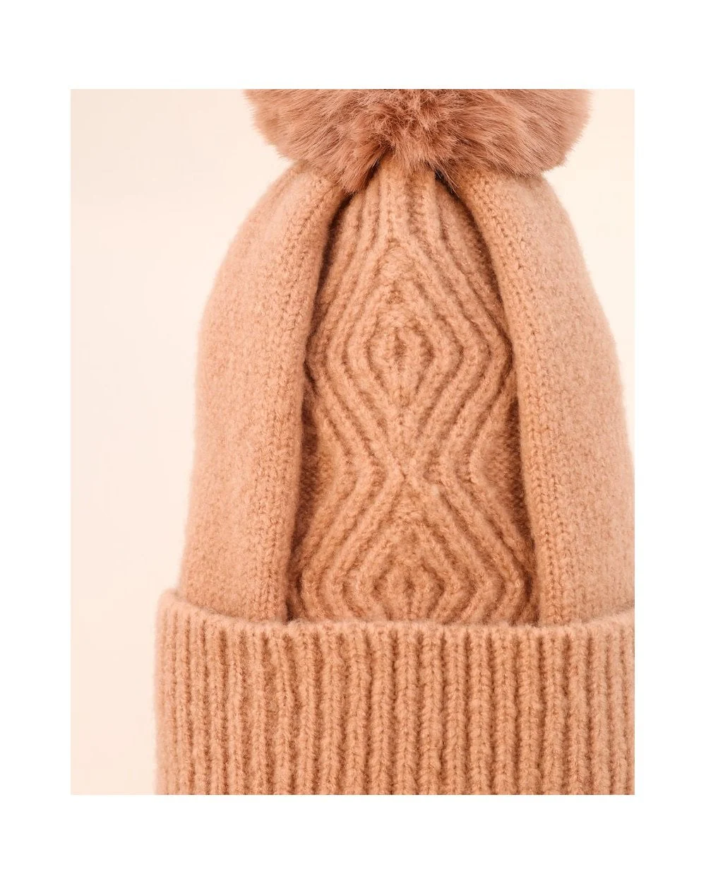 Ingrid Pompom Hat in Petal - Image 2