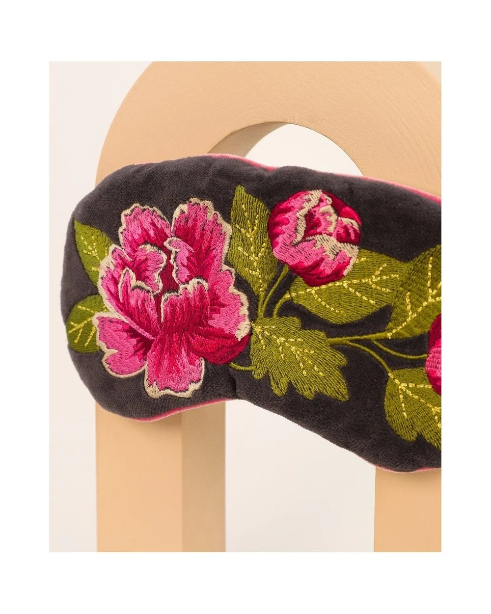 Lavender Velvet Eyemask Painted Peony - Image 3