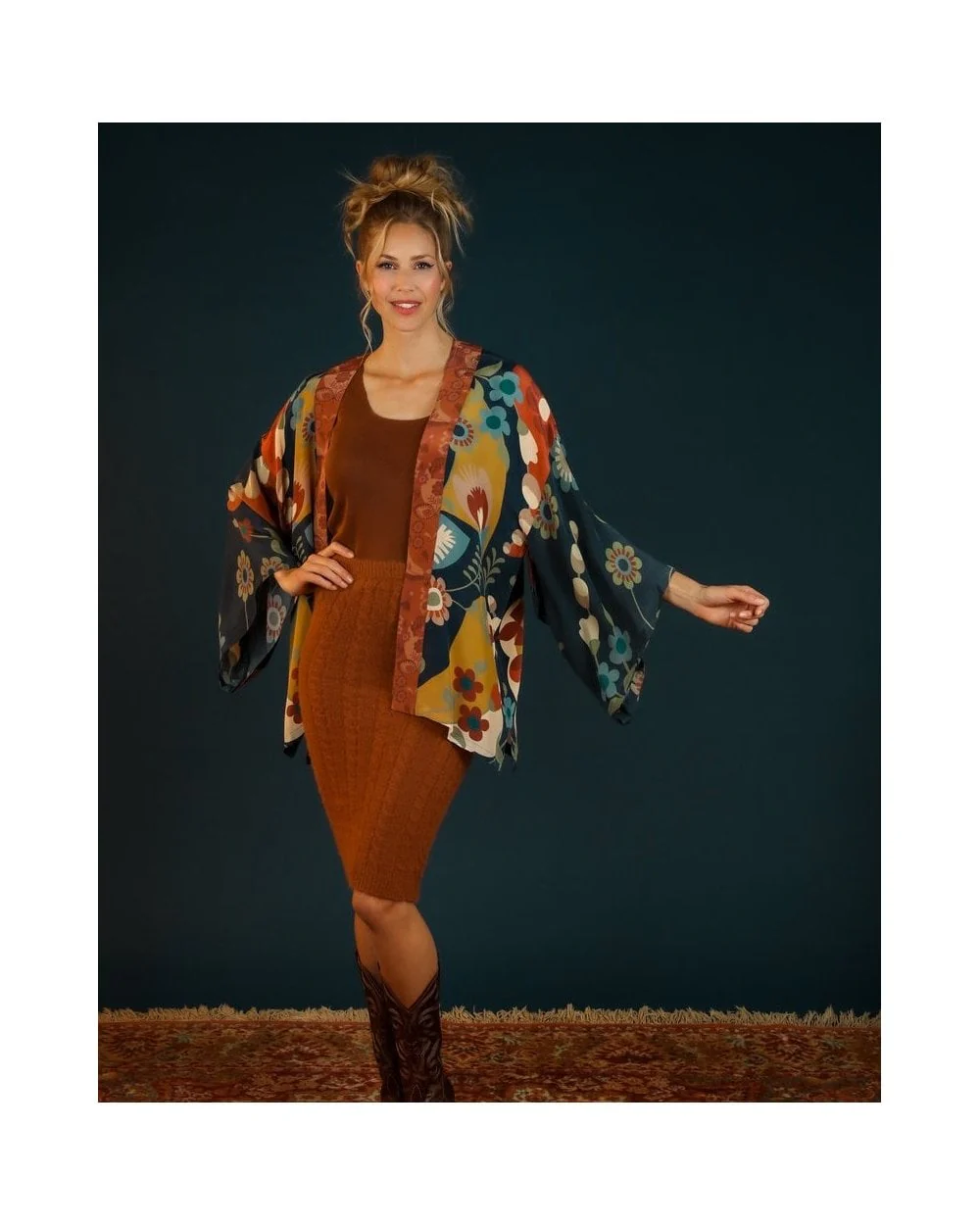 Scandinavian Flora Kimono Jacket