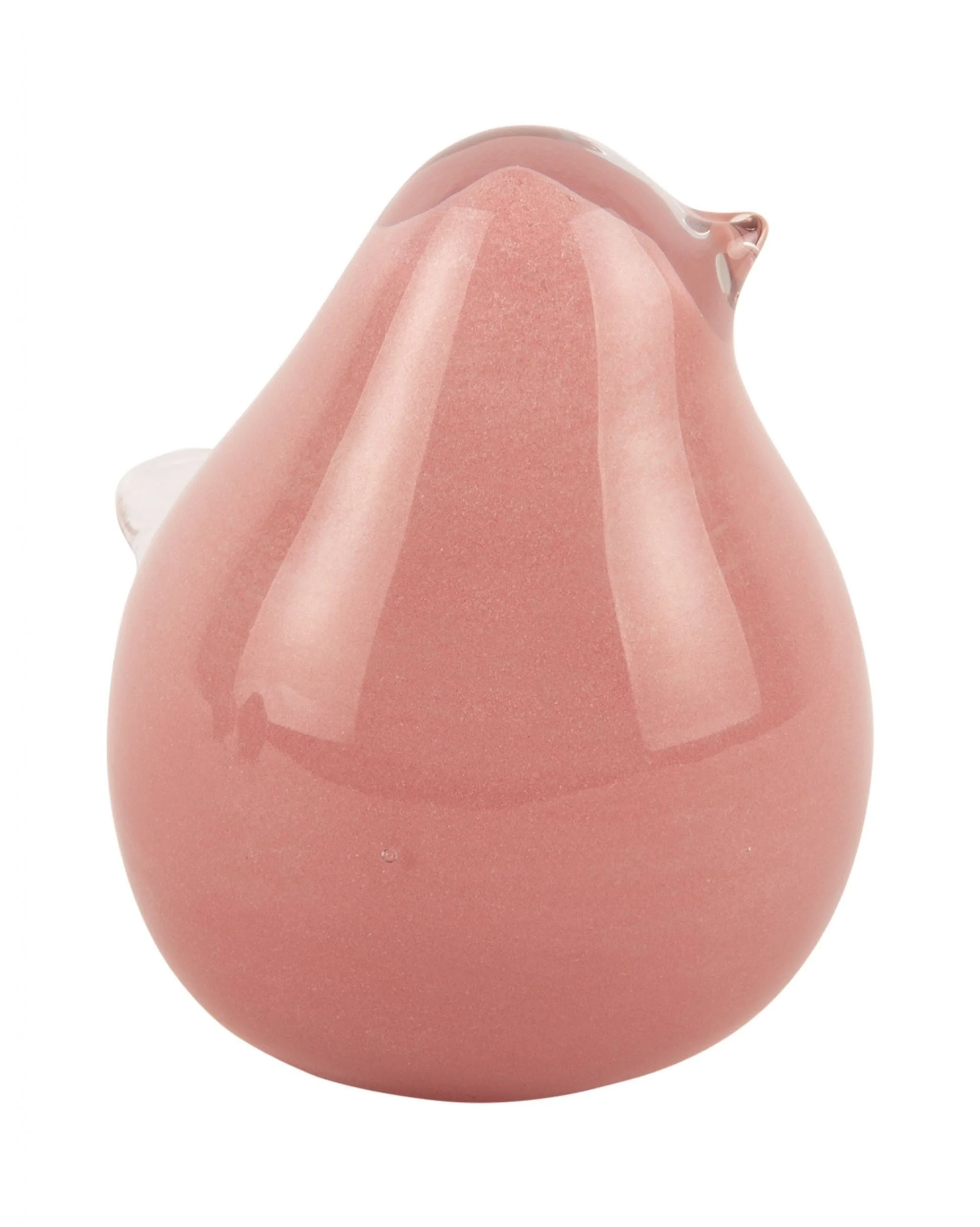 Statue Fat Bird Large Glass Soft Pink - Image 2