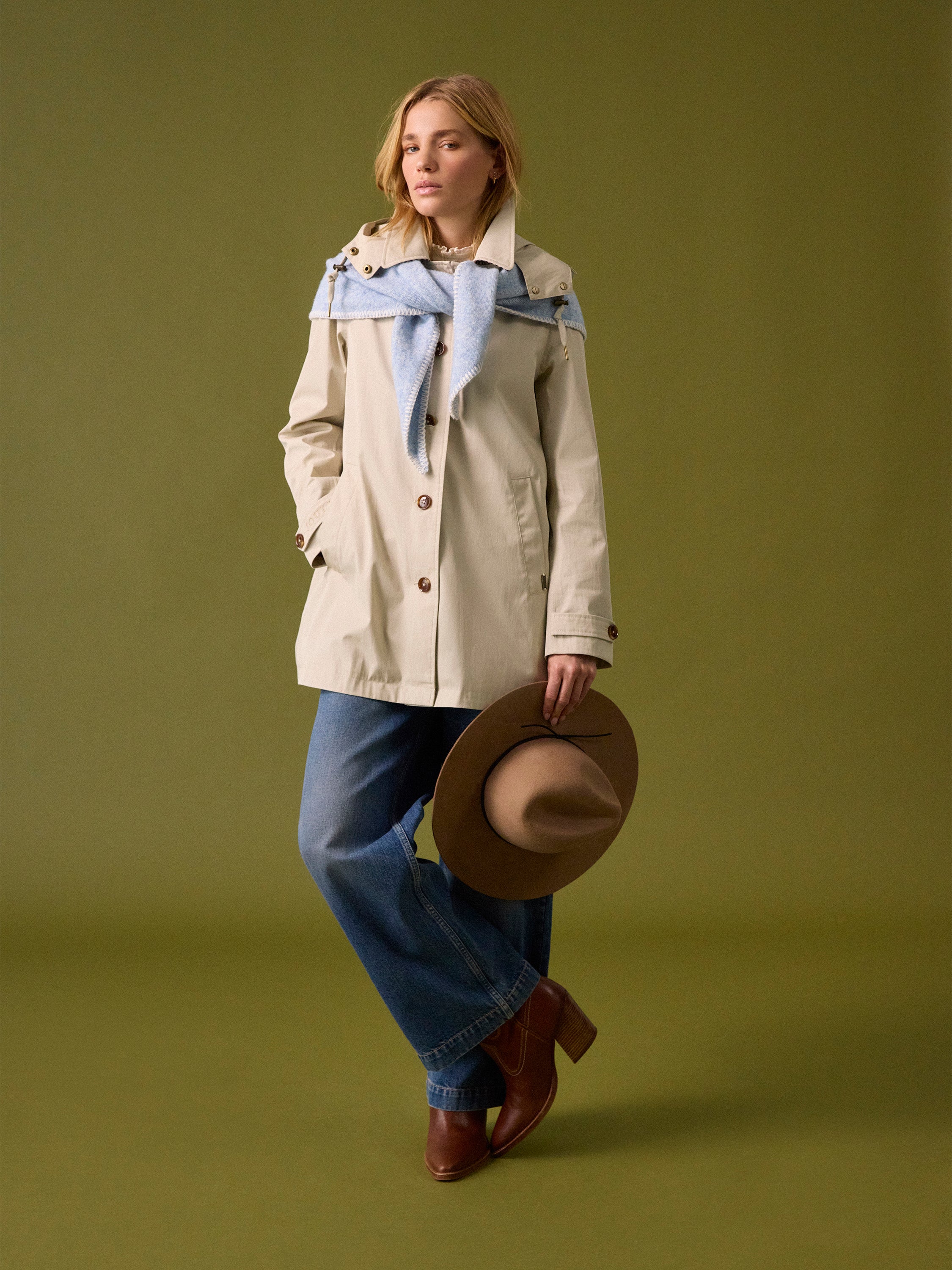 Rainmore Neutral Button Through Waterproof Raincoat - Image 3