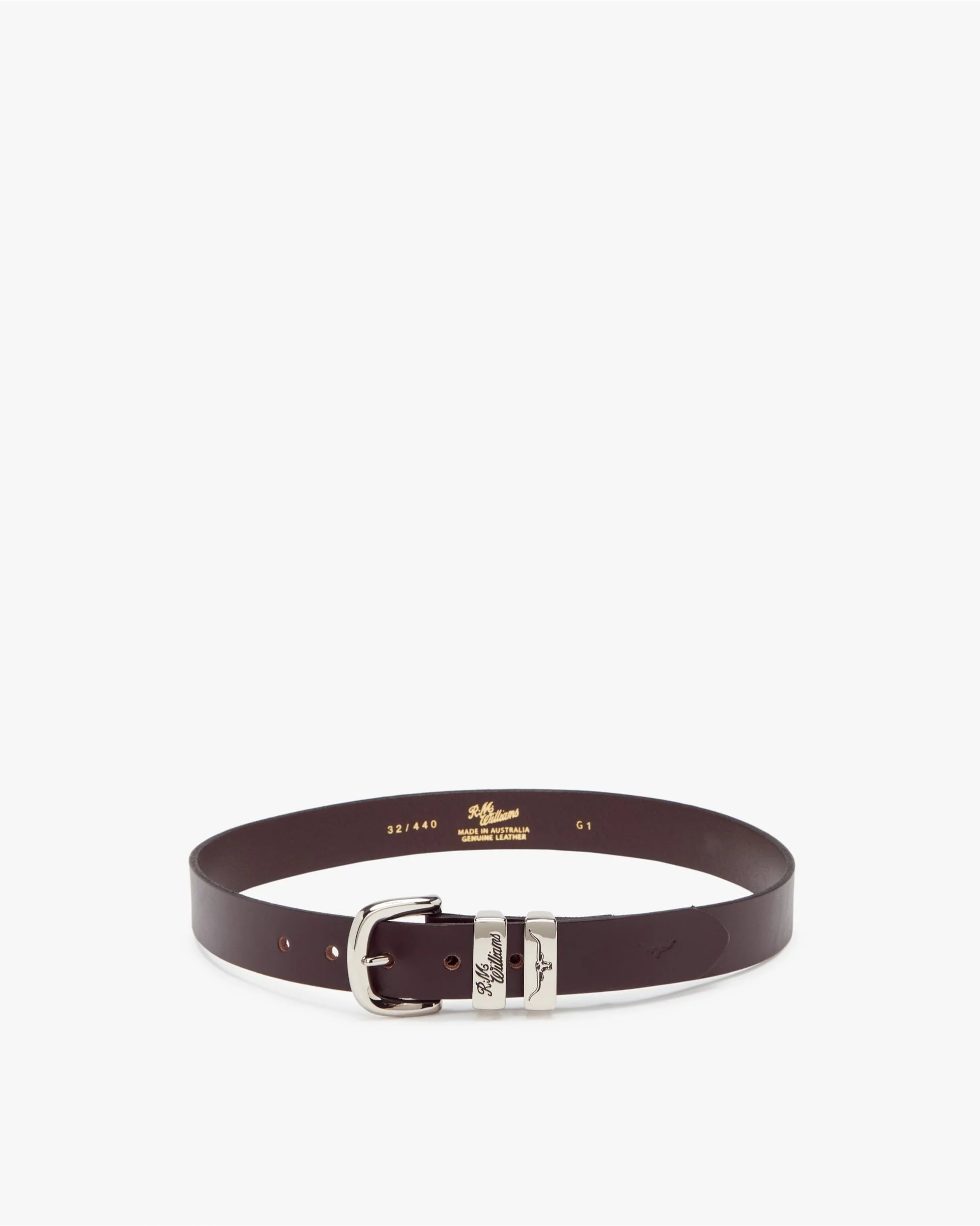 1 1/4' 3 Piece Solid Hide Belt - Image 4