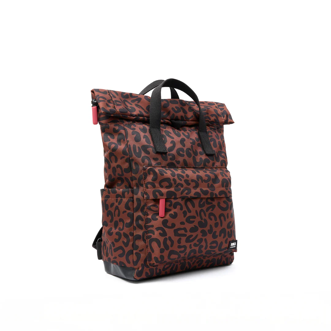 Canfield Roll Top Medium Backpack in Scarlet Leopard - Image 2