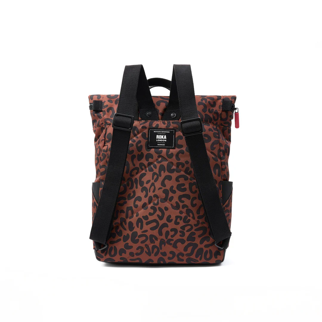 Canfield Roll Top Backpack Small in Scarlet Leopard - Image 3