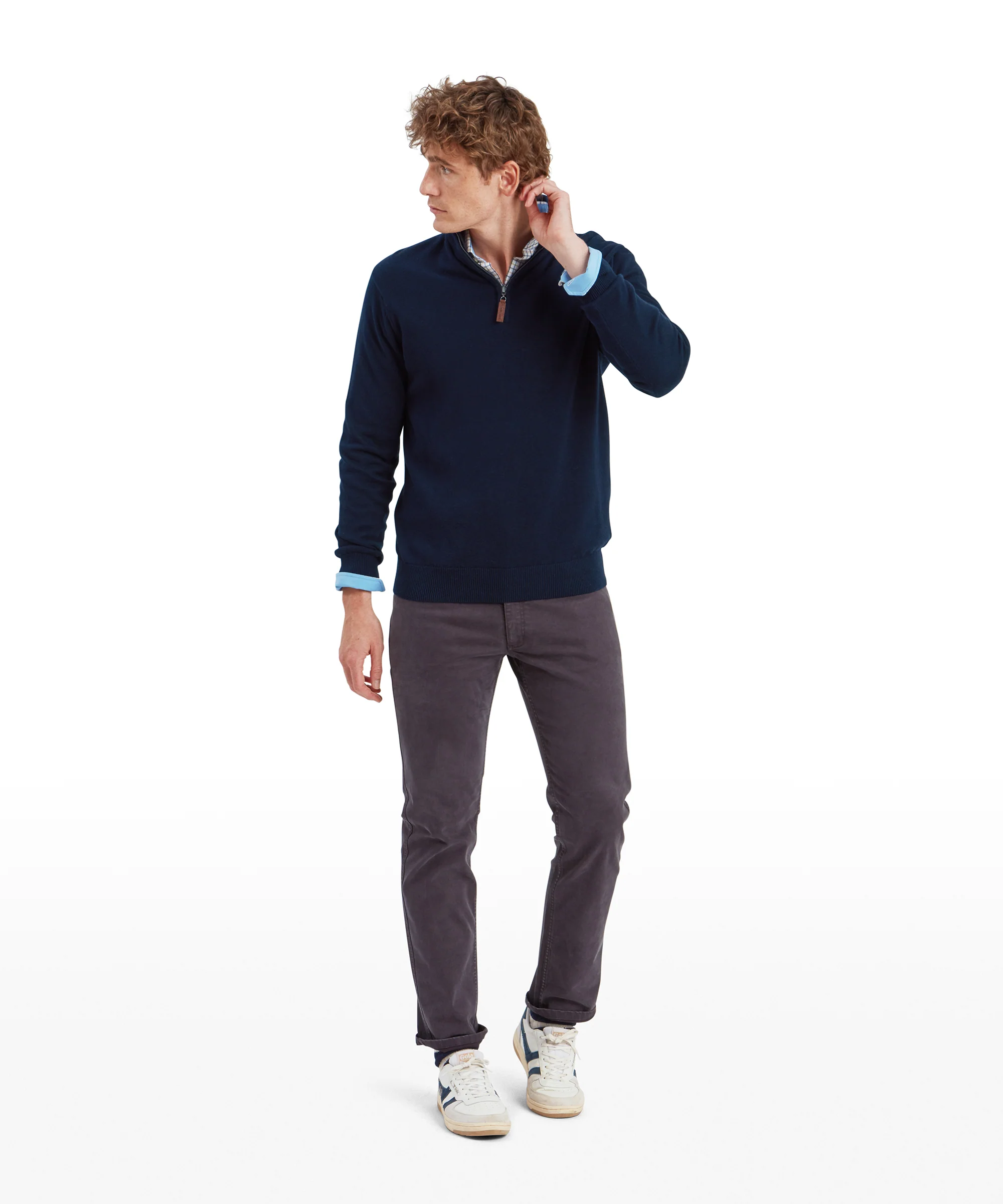 Calton Cotton Cashmere 1/4 Zip Jumper - Image 13