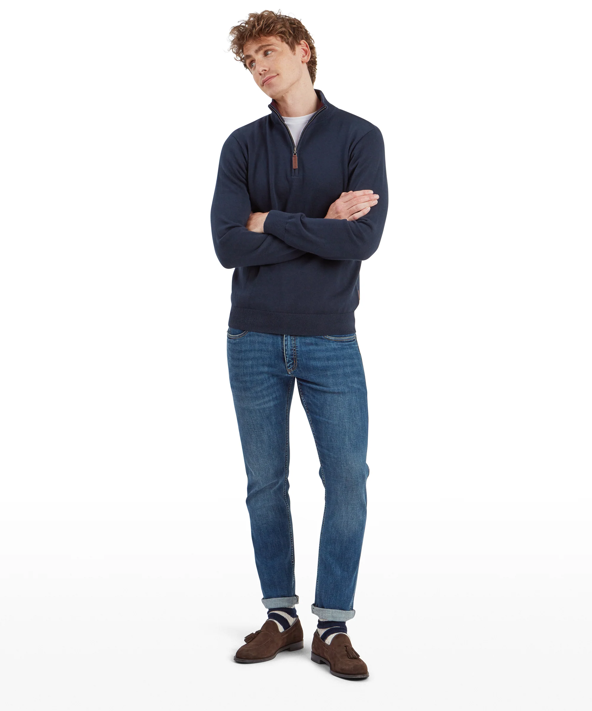 Calton Cotton Cashmere 1/4 Zip Jumper - Image 17