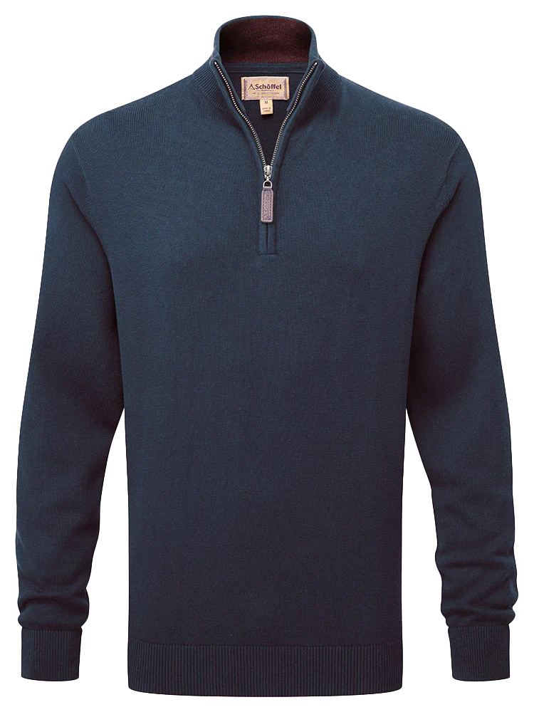 Calton Cotton Cashmere 1/4 Zip Jumper - Image 3