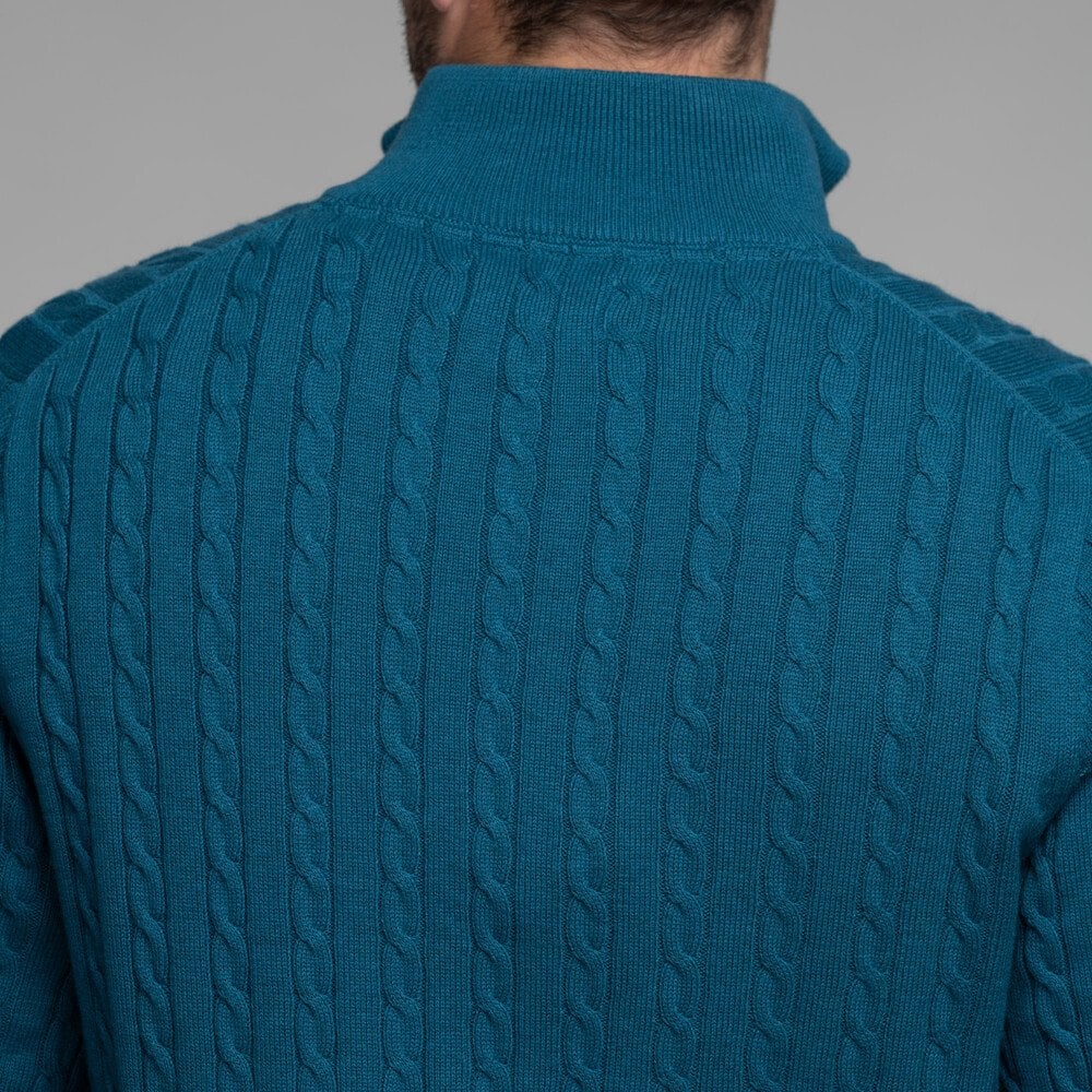 Cotton Cashmere Cable 1/4 Zip Jumper - Image 18