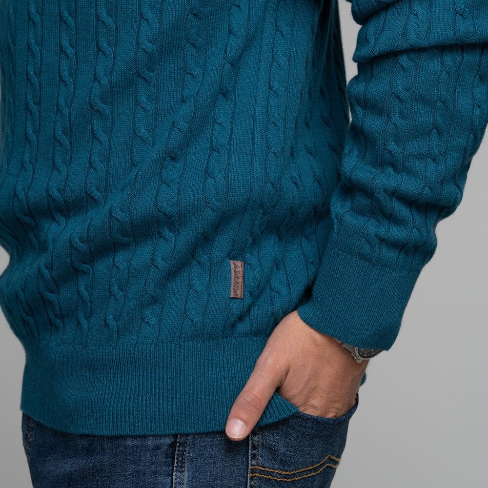 Cotton Cashmere Cable 1/4 Zip Jumper - Image 21