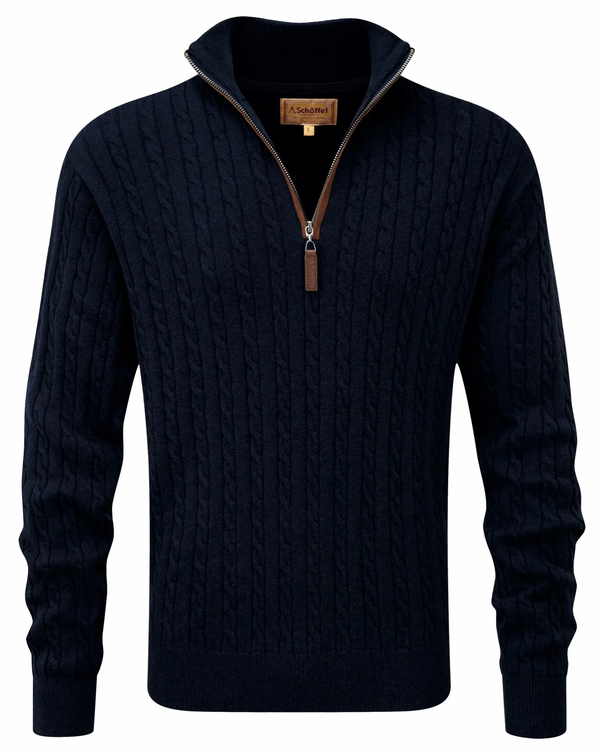 Cotton Cashmere Cable 1/4 Zip Jumper - Image 22