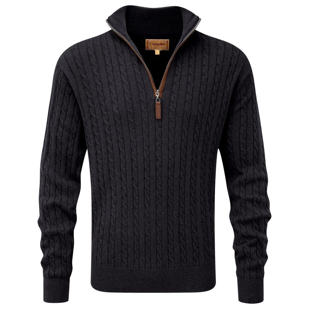 Cotton Cashmere Cable 1/4 Zip Jumper - Image 24