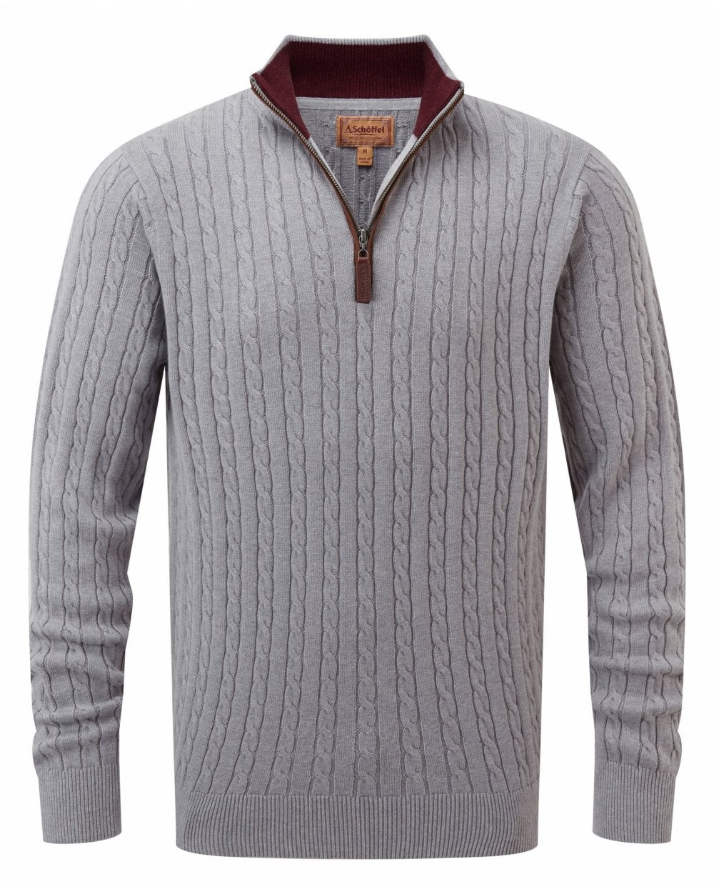 Cotton Cashmere Cable 1/4 Zip Jumper - Image 5