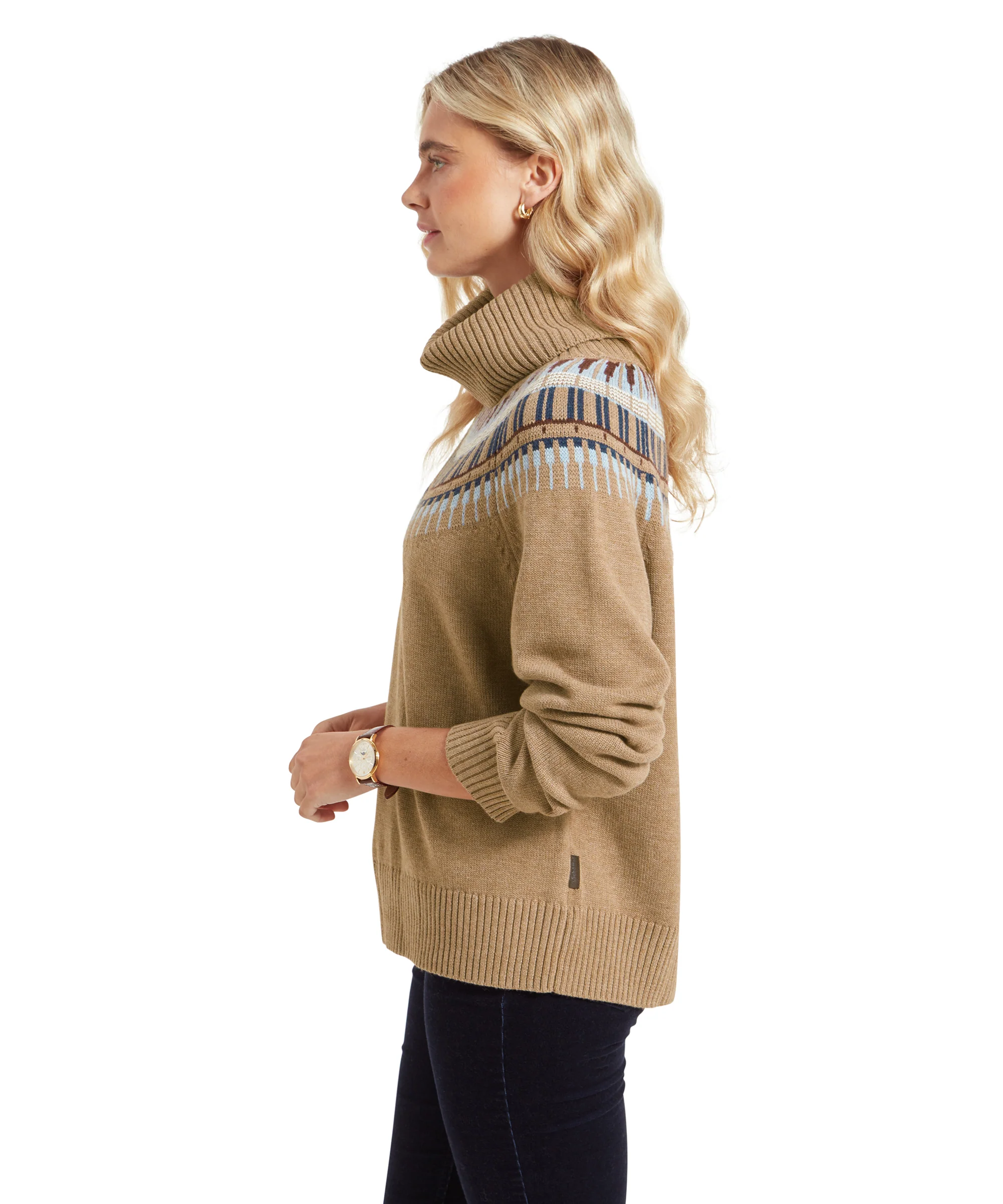 Filey Fairisle Roll Neck Jumper - Image 3