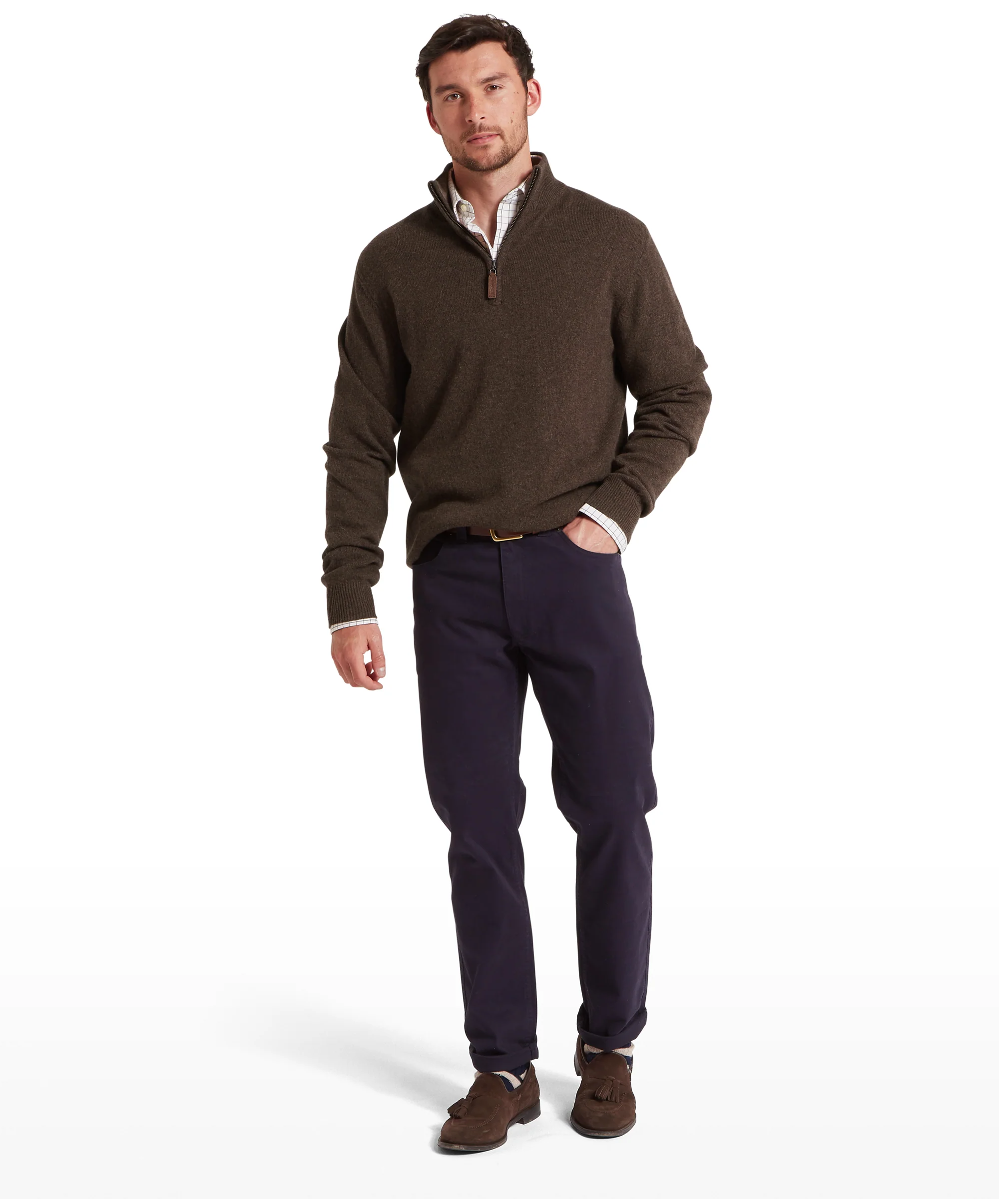 Lewis Lambswool 1/4 Zip Jumper - Image 10