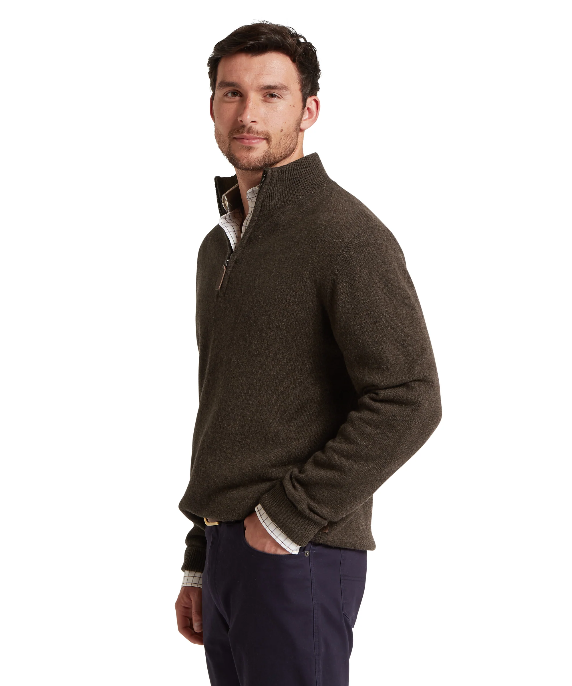 Lewis Lambswool 1/4 Zip Jumper - Image 11