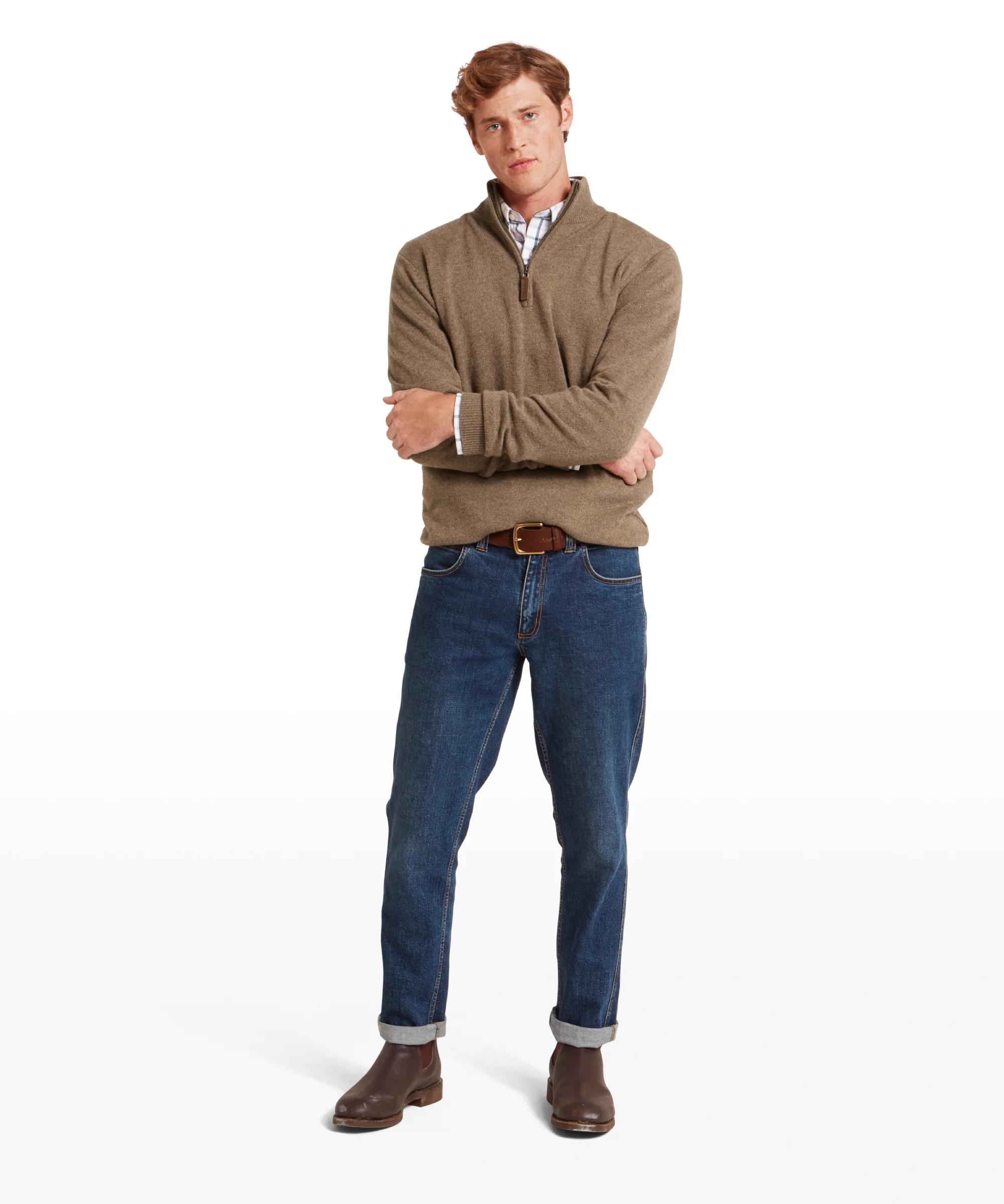 Lewis Lambswool 1/4 Zip Jumper - Image 18