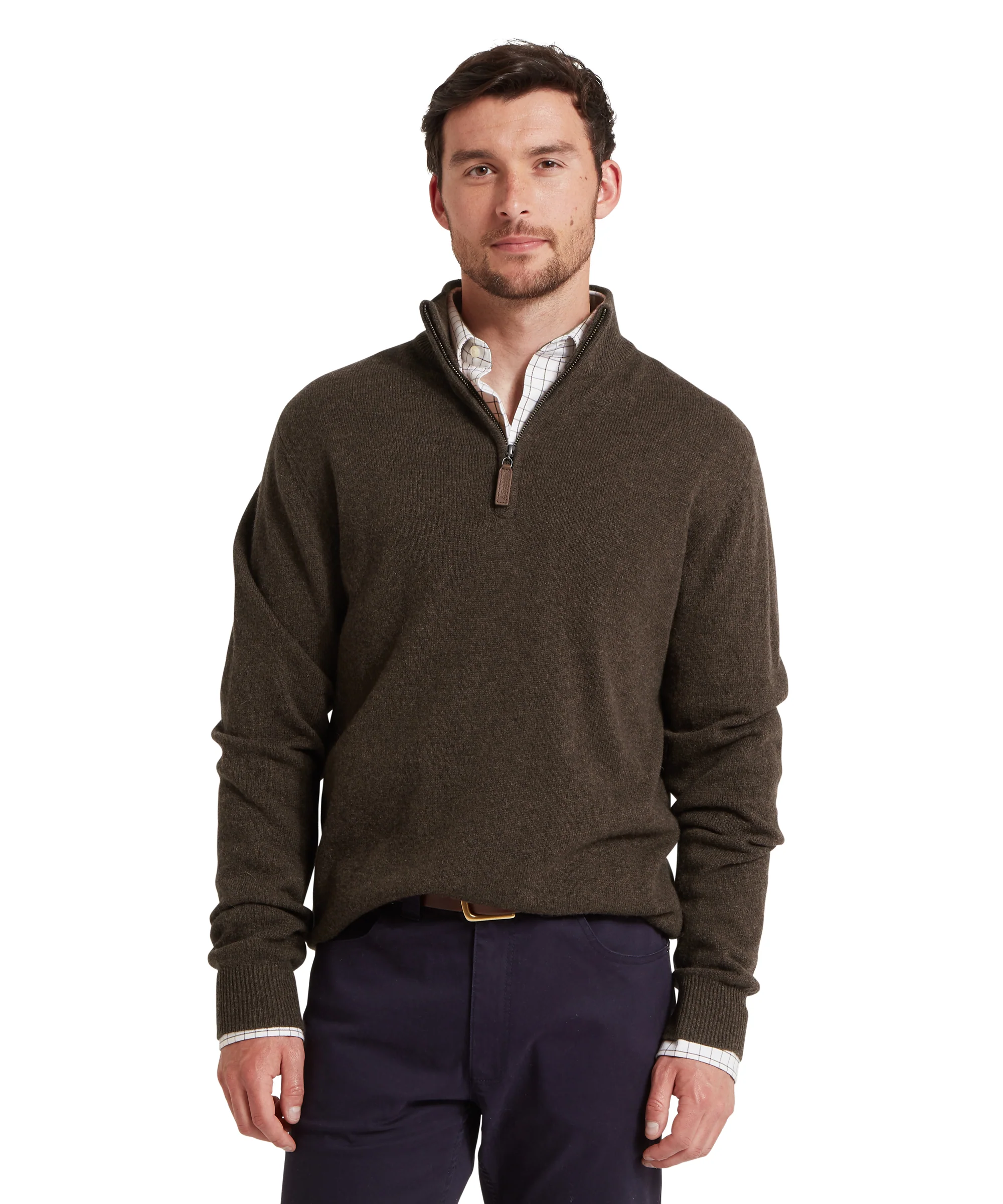 Lewis Lambswool 1/4 Zip Jumper - Image 19