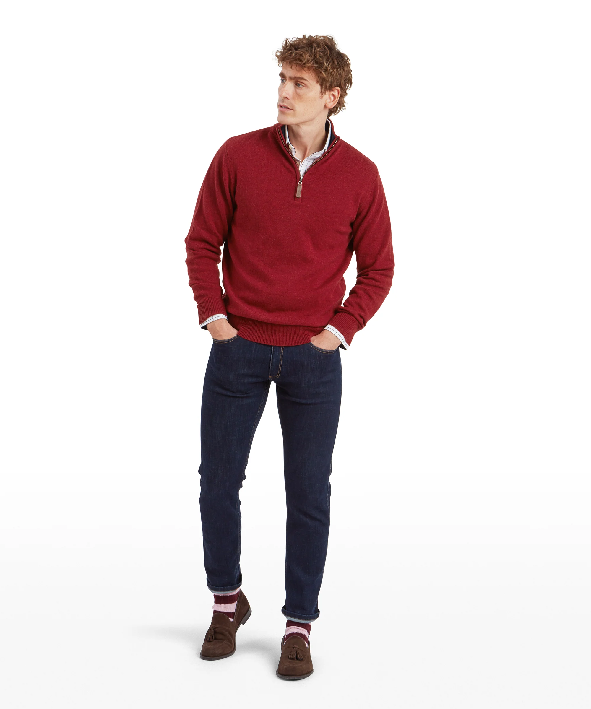 Lewis Lambswool 1/4 Zip Jumper - Image 3