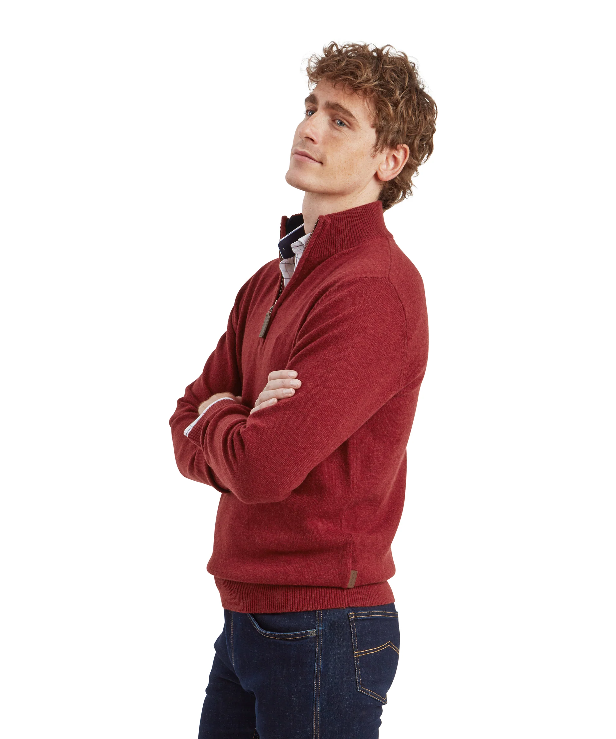 Lewis Lambswool 1/4 Zip Jumper - Image 4