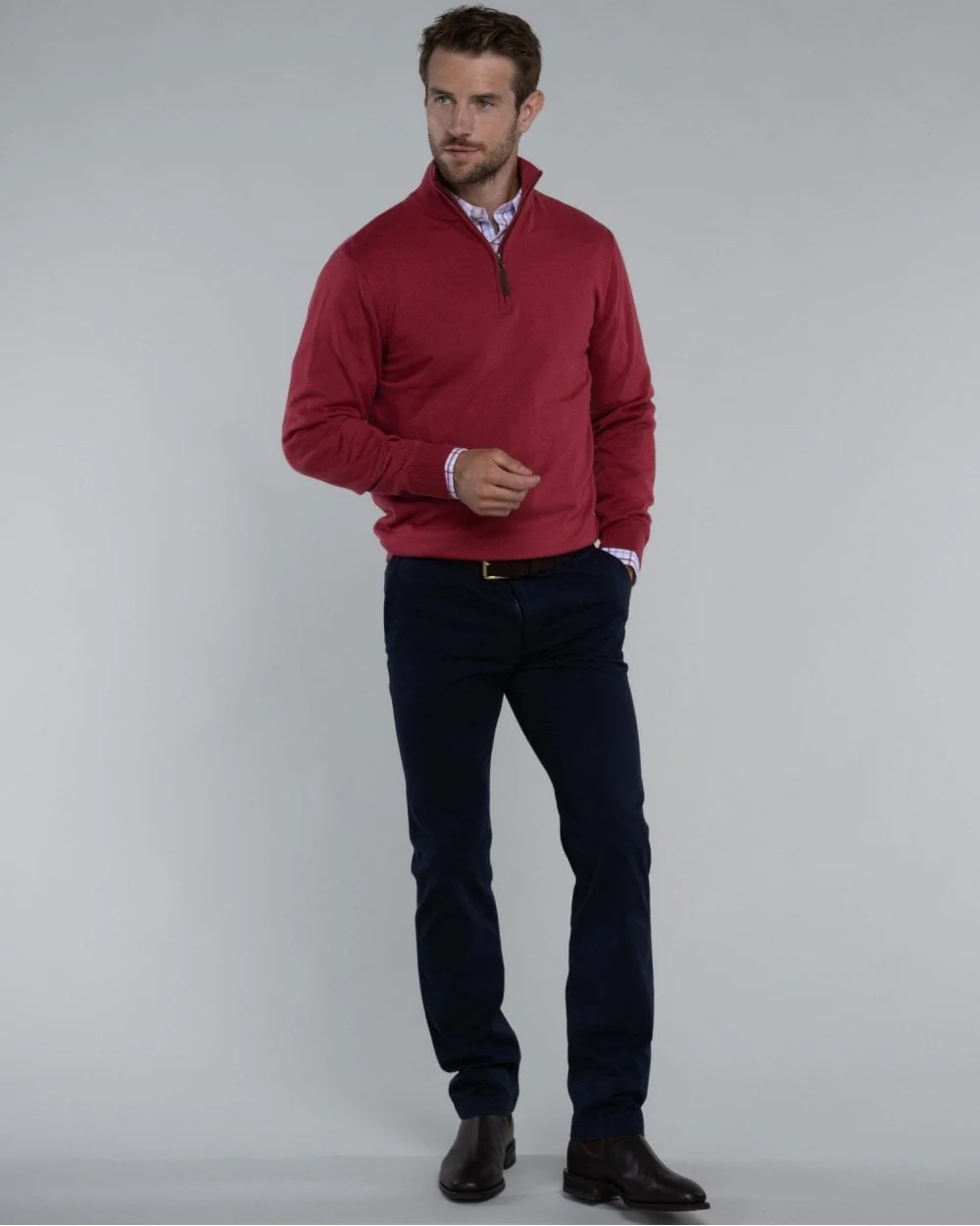 Porthmeor Pima Cotton 1/4 Zip - Image 3