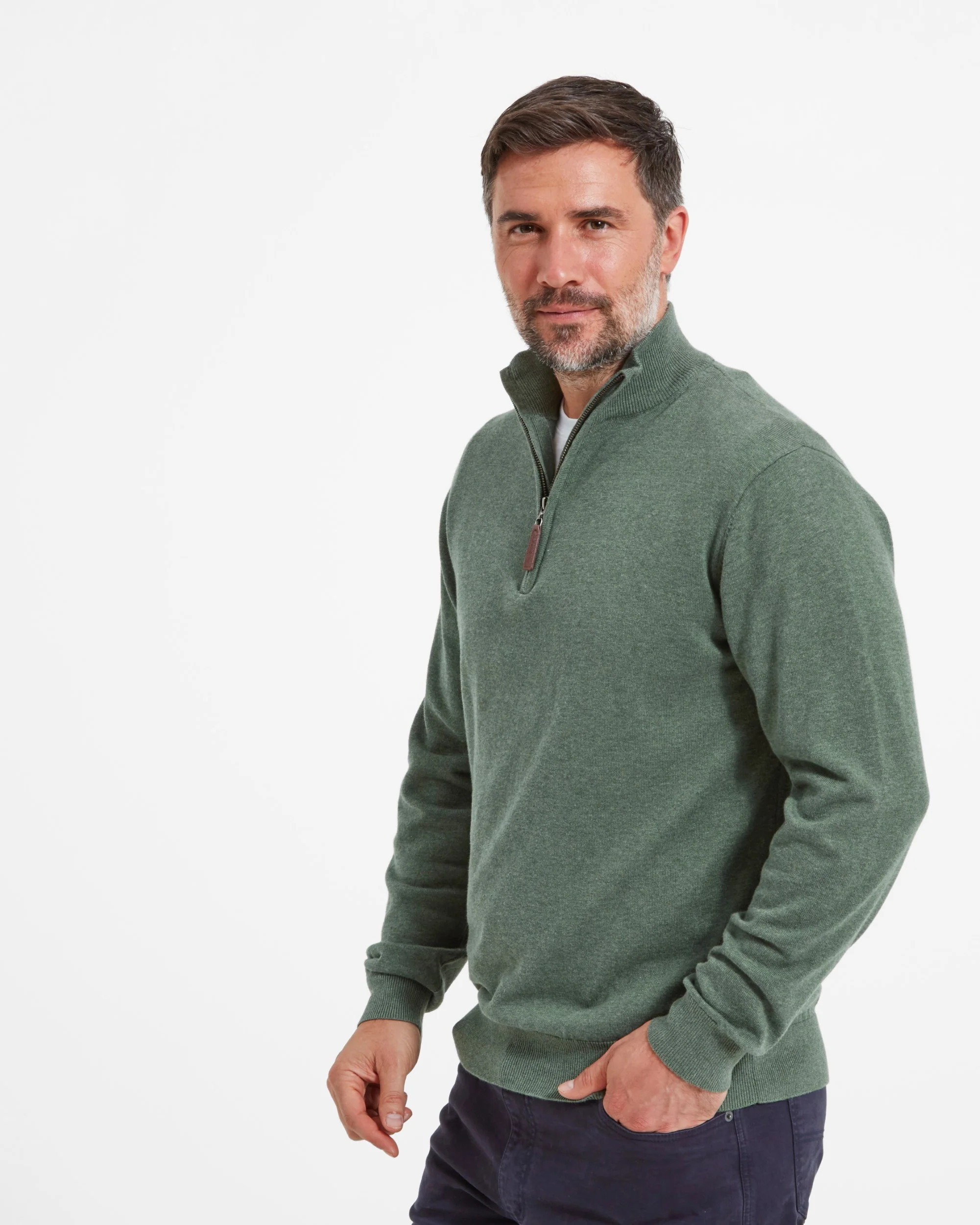 Porthmeor Pima Cotton 1/4 Zip - Image 4