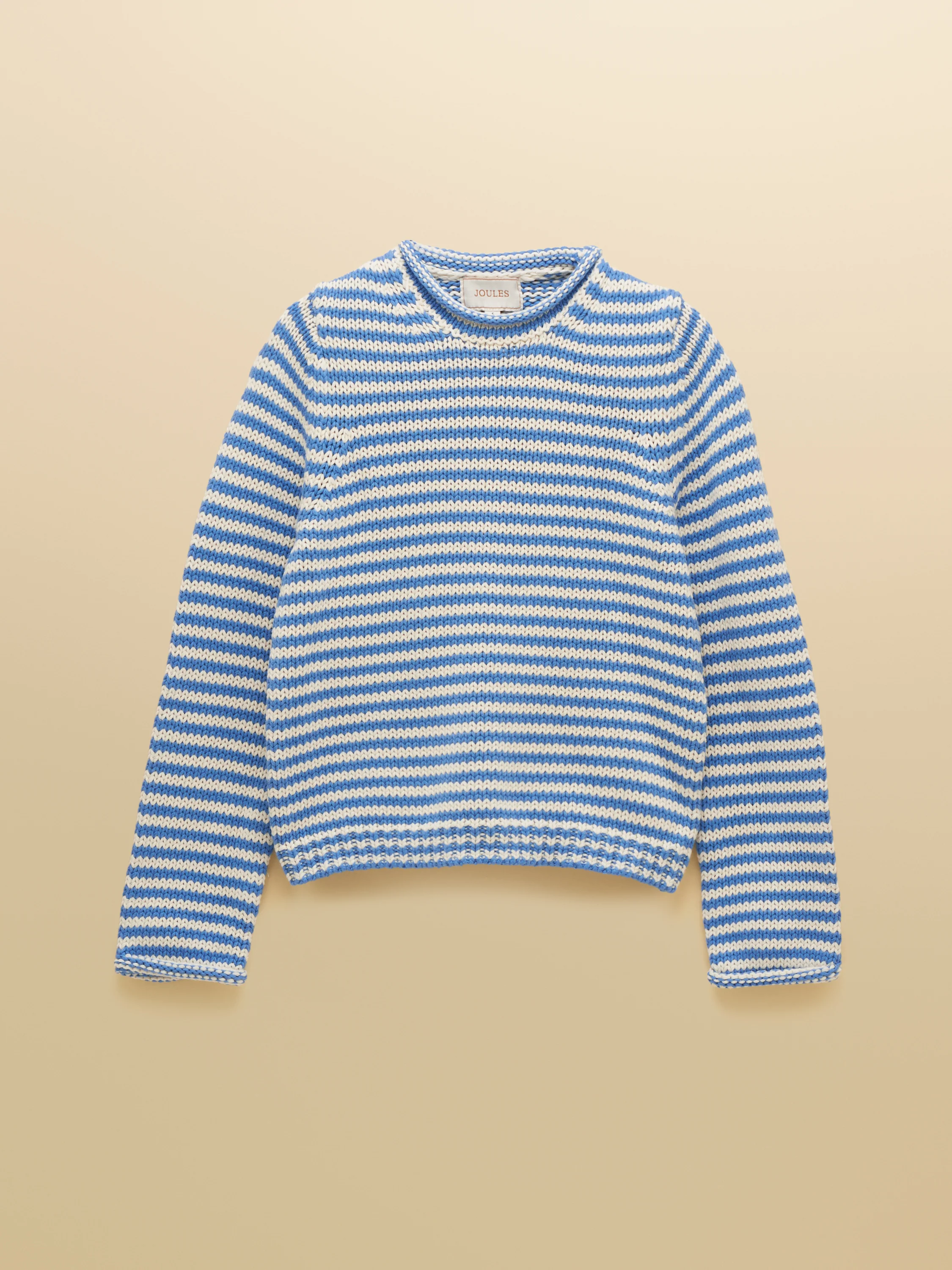 Skye - Blue & White Striped Cotton Crew Neck Jumper - Image 6