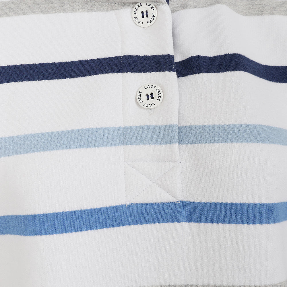 Slim Fit Button Neck Sweatshirt - Image 5