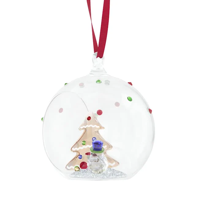 Holiday Cheers Tree and Snowman Ball Ornament - Image 4