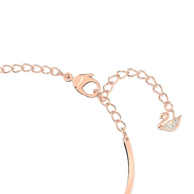 Hyperbola Bangle, Infinity and heart, White, Mixed metal finish - Image 2