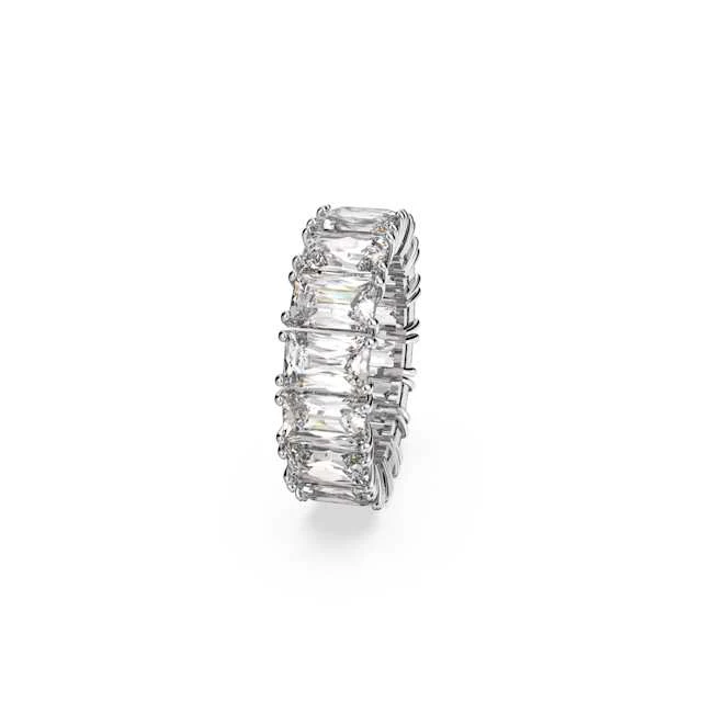 Rectangular Cut Vittore Ring, Rhodium Plated - Image 4